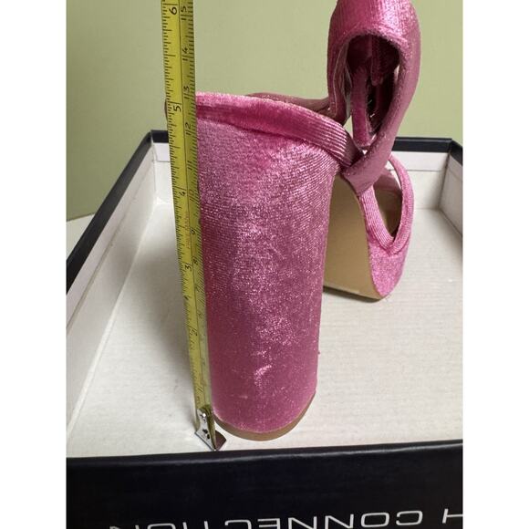 EUC French Connection Taryn Ankle Strap Chunky Platform Sandal Pink 7.5 - Picture 3 of 4